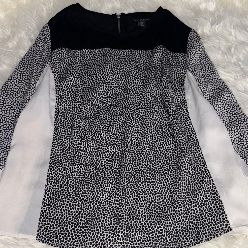 Cynthia Rowley Chic Black and White Women's Top
